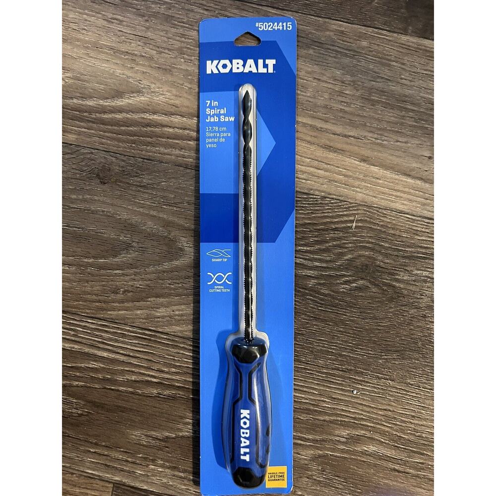 Kobalt 7 In Spiral Jab Saw 5024415 With Bi-Material Handle & Carbon Steel Blade